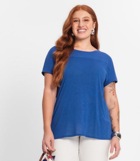 Imagem de Blusa Feminina Plus Size Secret Glam Azul