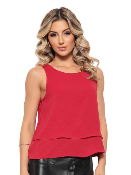 Imagem de Blusa Feminina Regata Duna Com Camadas - Z0005