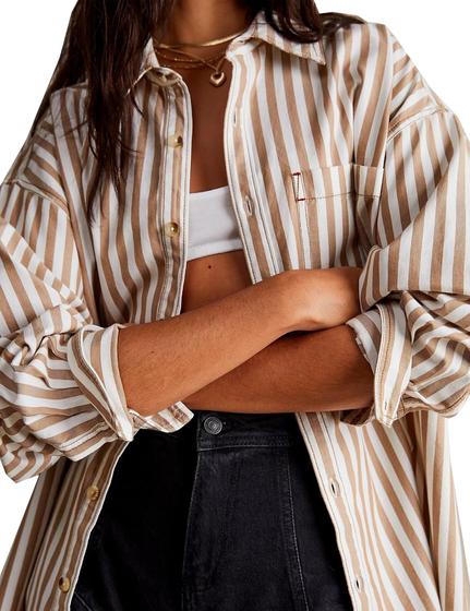 Imagem de Blusa Feminina Tiko Miko Listrada Plus Size - 100% Algodão