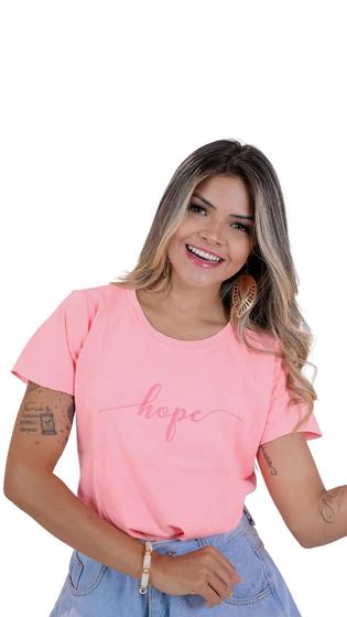 Imagem de Blusa Feminina Tipo Tshirt Blusinha Manga Curta Gola Redonda