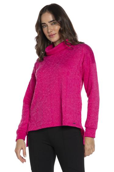 Imagem de Blusa Feminina Tricot Gola Alta Polo Wear Rosa Escuro