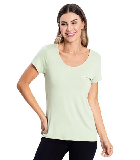 Imagem de Blusa Feminina Viscotorcion Básica Rovitex Verde