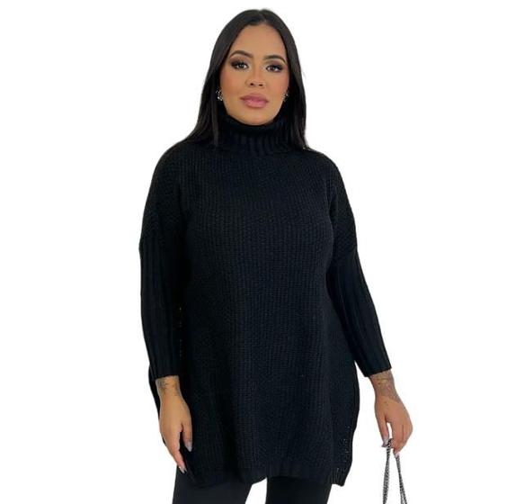 Imagem de Blusa Frio Poncho Cardigan Feminino Casaquinho