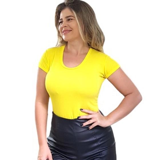 Imagem de Blusa Gola O Manga Curta Moda Feminina Lindas Cores