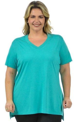 Imagem de Blusa Gola V Longa Mullet Plus Size Feminino Tapa Bubum