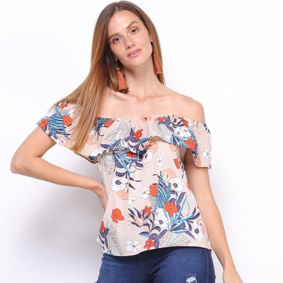 Imagem de Blusa Heli Floral Ombro a Omrbo Feminina