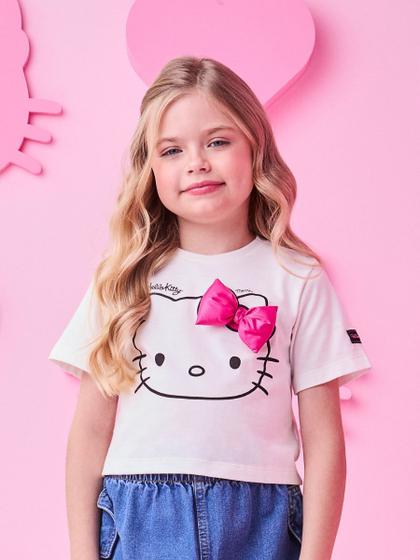 Imagem de Blusa hello kitty e laço 3d momi