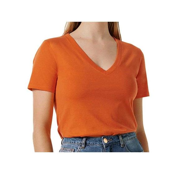 Imagem de Blusa Hering Feminina Meia Manga 02tq Laranja