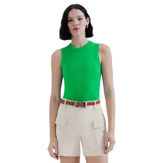 Imagem de Blusa Hering Feminina Slim Em Ribana Canelada Verde