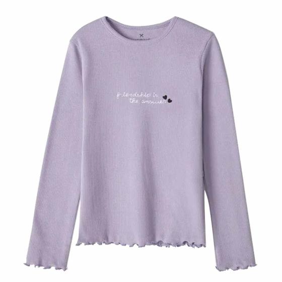 Imagem de Blusa Hering Infantil Manga Longa  Menina Em Ribana Roxo