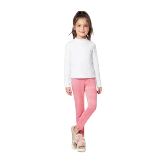 Imagem de Blusa Infantil Canelada Gola Média Alta - 54130