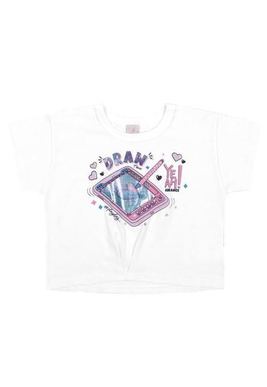 Imagem de Blusa Infantil Estampado Branco Abrange