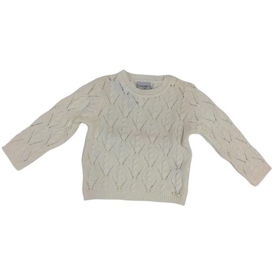 Imagem de Blusa infantil fem tricot noruega off white