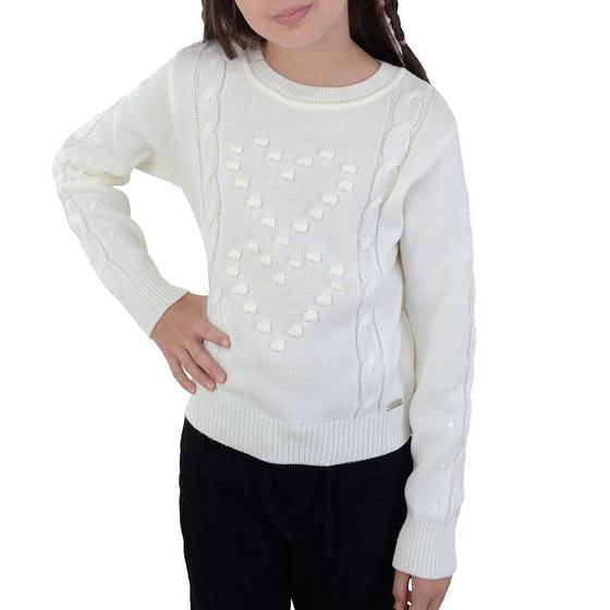 Imagem de Blusa Infantil Feminina Brandili Tricot Off White - 552580