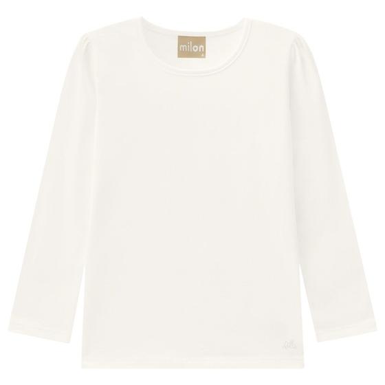 Imagem de Blusa Infantil Feminina Manga Longa Milon em Cotton Off White