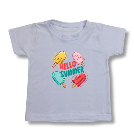 Imagem de Blusa Infantil Feminina Picolé Estampa Summer Verão Moda