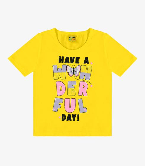 Imagem de Blusa Infantil Feminina Rovi Kids Amarelo