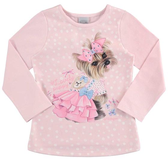 Imagem de Blusa infantil manga longa cachorrinho feminina alakazoo ref: 62606 1/3