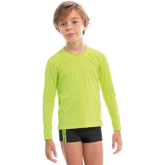 Imagem de Blusa Infantil Manga Longa de Proteção UV50+ Verde Menino