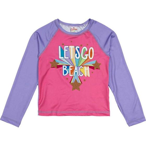 Imagem de Blusa infantil manga longa estampada proteção uv feminina brandili ref: 71887 8/12