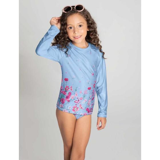 Imagem de Blusa infantil manga longa proteção malha uv estampada carinhoso ref: 1000080250 2/6