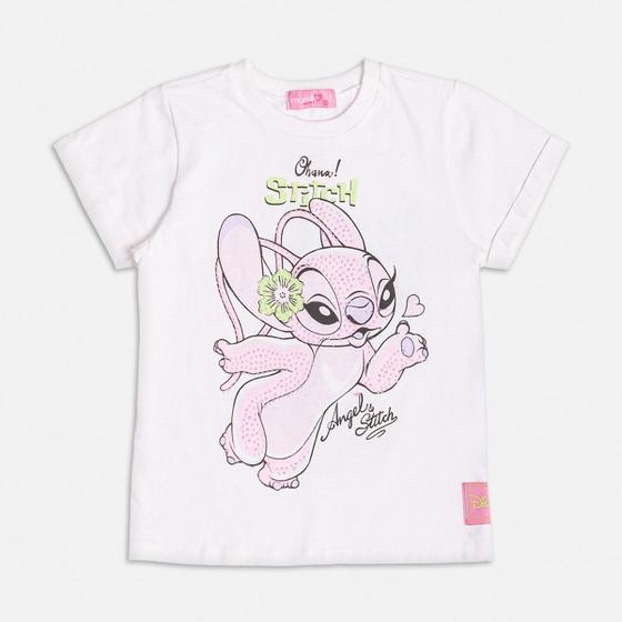 Imagem de Blusa Infantil Menina Stitch e Angel Beijinhos Momi