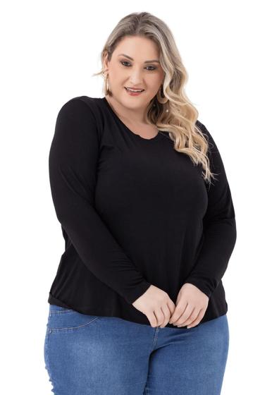 Imagem de Blusa inverno manga longa gola redondo plus size 502.c1