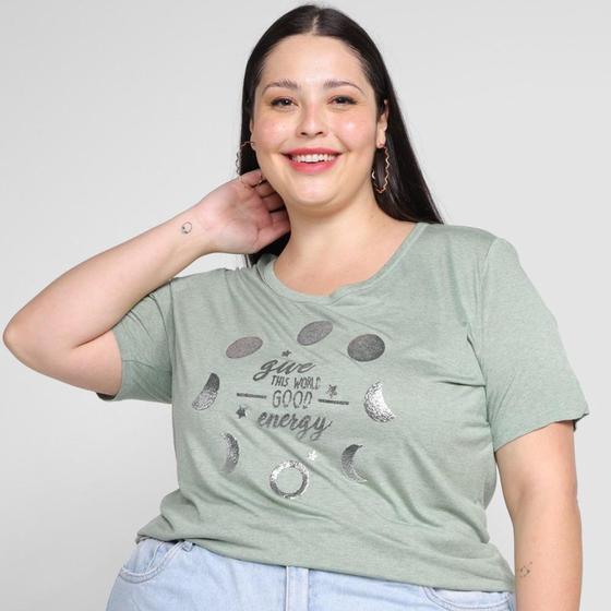 Imagem de Blusa Lecimar Plus Size Estampada Feminina