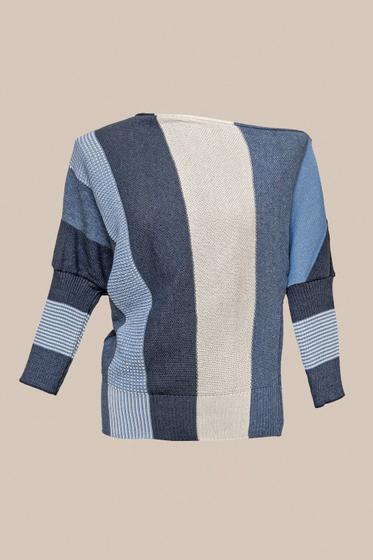 Imagem de Blusa Listras Horizontal Tricot Feminina