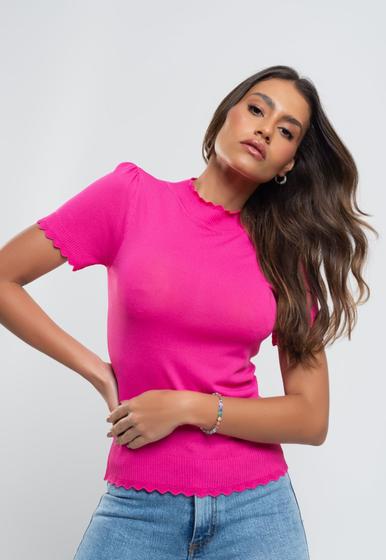 Imagem de Blusa Malha Fria Modal Princesa M/C Pink Salvatore Fashion