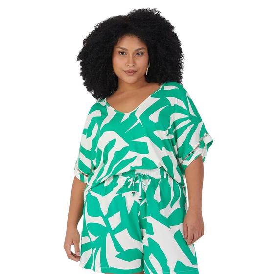 Imagem de Blusa Malwee Estampada Plus Size