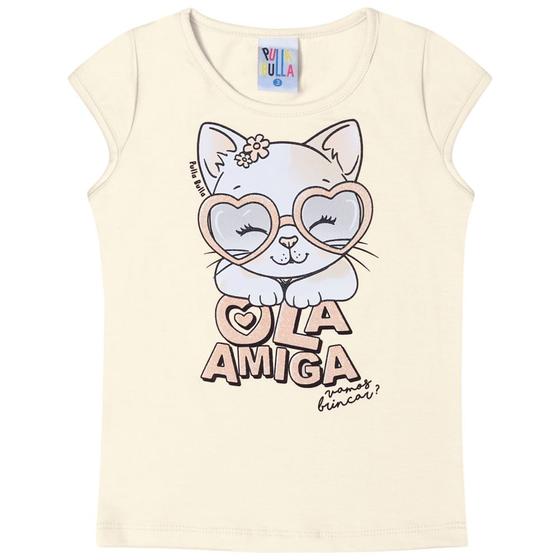 Imagem de Blusa Manga Curta NATURAL - PRIMEIROS PASSOS - MENINA - Cotton 46204-68