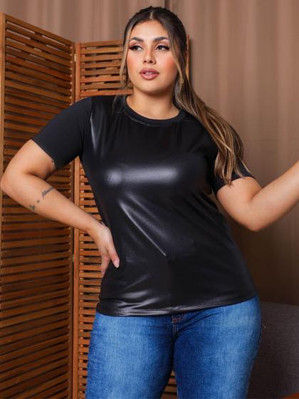 Imagem de Blusa Manga Curta Plus Size em Suplex Cirrê REF: 17