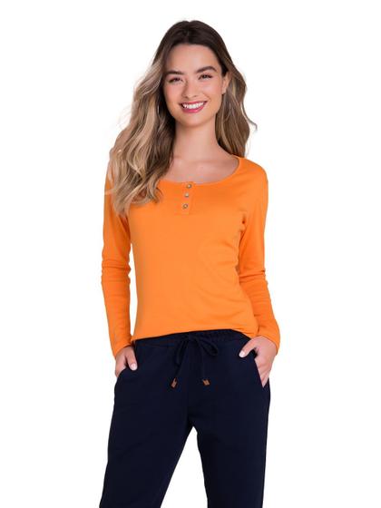 Imagem de Blusa Manga Longa com Abertura Laranja