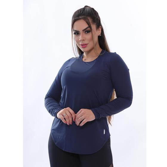 Imagem de Blusa manga longa com proteção UV50+ Azul Marinho