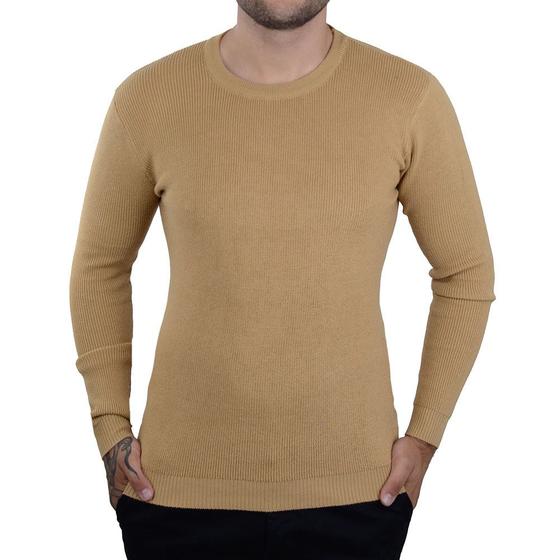 Imagem de Blusa Masculina Broken Rules Tricot Marrom - 590190