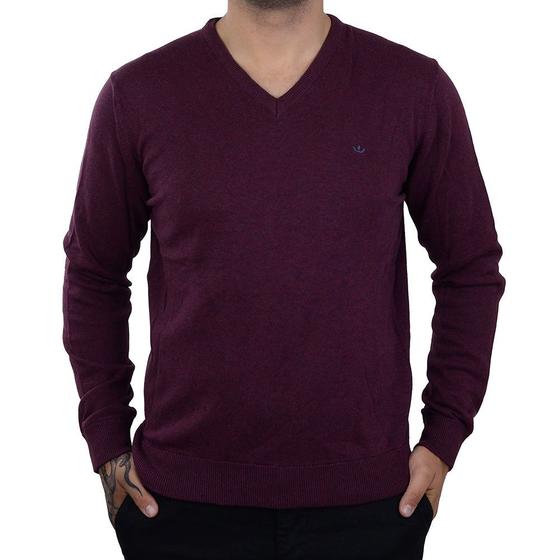 Imagem de Blusa Masculina Docthos Sueter Tricot Slim Bordô - 766949