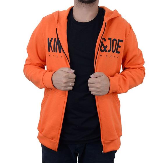 Imagem de Blusa Masculina King&Joe Moletom Slim Laranja - MO20202