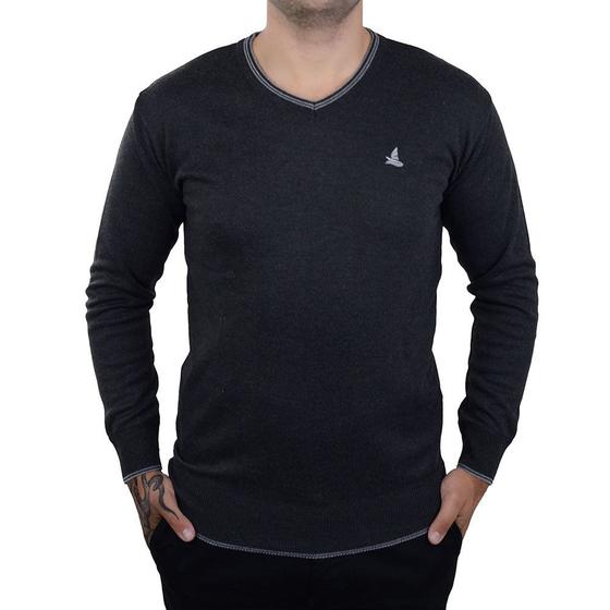 Imagem de Blusa Masculina Lucky Sailing Tricot Cinza Escuro - 95055