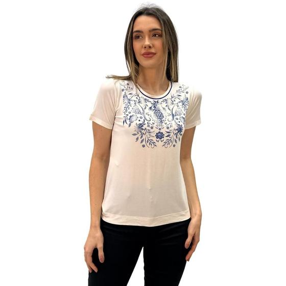 Imagem de Blusa Miravest Manga Curta Gola Redonda em Malha Feminina