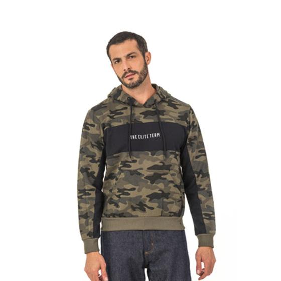 Imagem de Blusa Moletom Camuflado com Capuz Masculina SBA