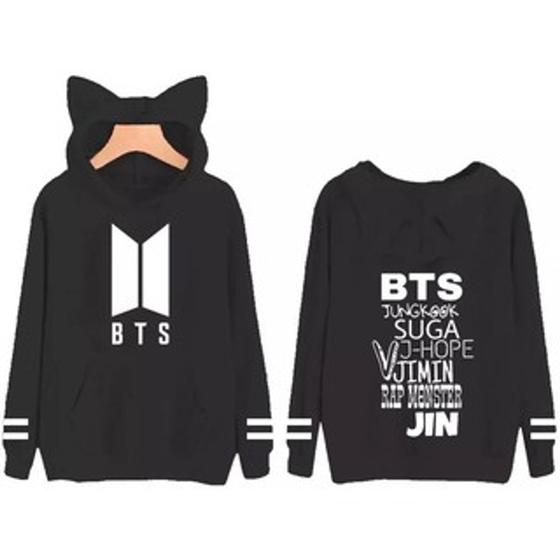 Blusa Moletom Canguru Bts Integrantes Masculino Feminino Com Capuz ...