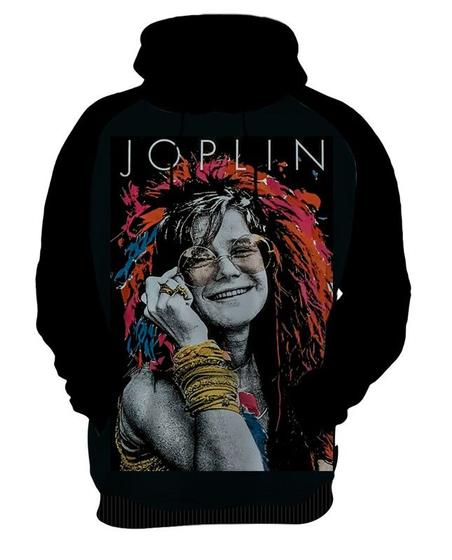 Imagem de Blusa Moletom Canguru Capuz Janis Joplin 4_x000D_