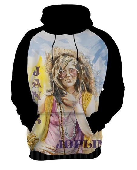 Imagem de Blusa Moletom Canguru Capuz Janis Joplin 7_x000D_