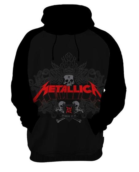 Imagem de Blusa Moletom Canguru Capuz Metallica 17_x000D_