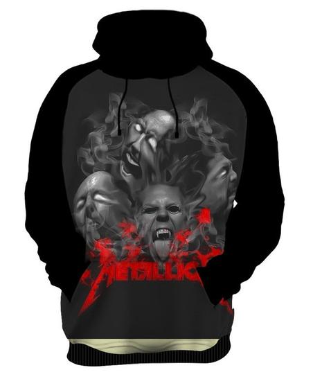 Imagem de Blusa Moletom Canguru Capuz Metallica 4_x000D_