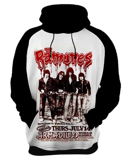 Imagem de Blusa Moletom Canguru Capuz Ramones 12_x000D_