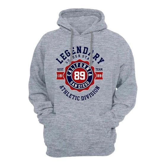 Imagem de Blusa Moletom Canguru Casaco de Frio Estampado Athletic Division 50% Algodão 50% Poliéster