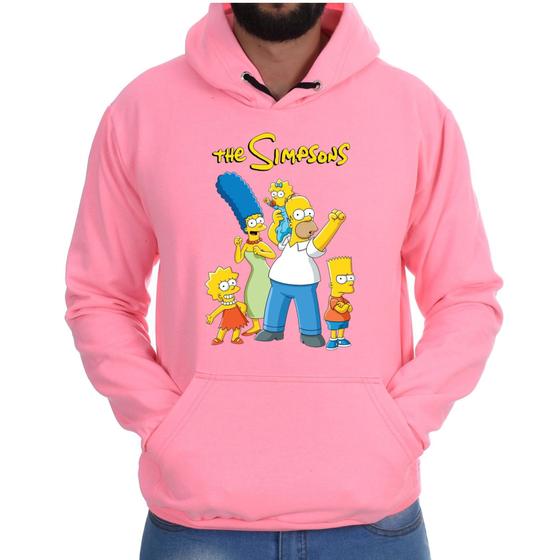 Imagem de Blusa Moletom Canguru Casual Flanelado Os Simpsons