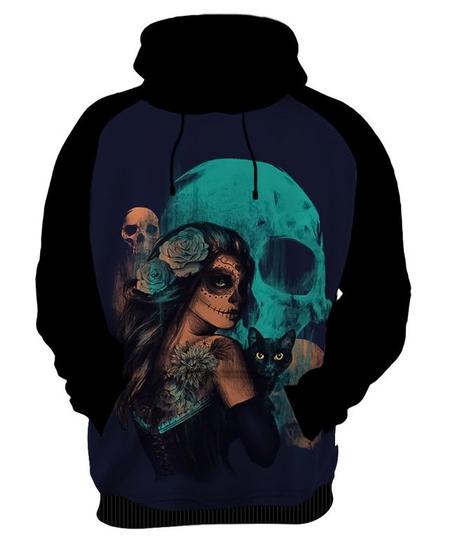 Imagem de Blusa Moletom Canguru Caveira Terror 23_x000D_